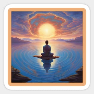 Meditation at Dawn Sticker